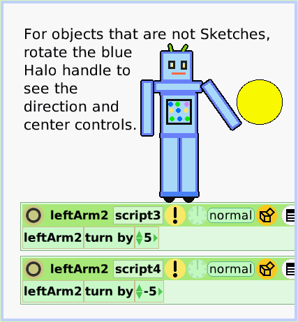HaloCenter-ofRotation, page 3. For objects that are not Sketches, rotate the blue Halo handle to see thedirection and center controls.  