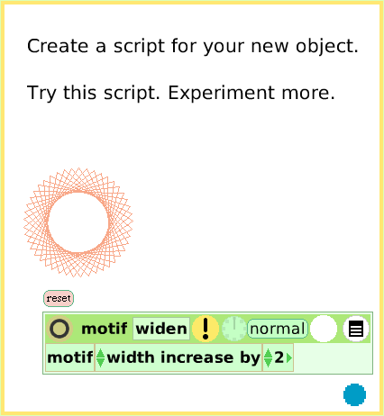 ScriptTilePlayfieldTrail, page 4. Create a script for your new object.Try this script. Experiment more.  